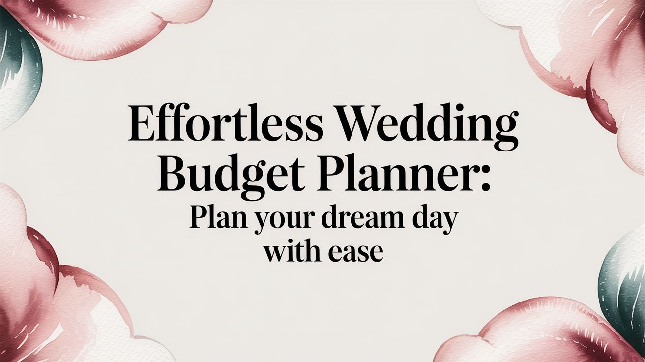Effortless wedding budget planner: Plan your dream day with ease