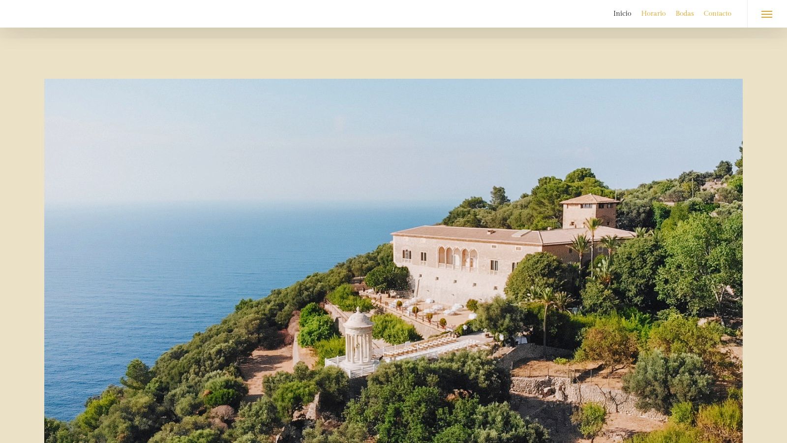 The iconic marble pavilion at Son Marroig, a dream wedding ceremony location overlooking the Mediterranean Sea in Mallorca.